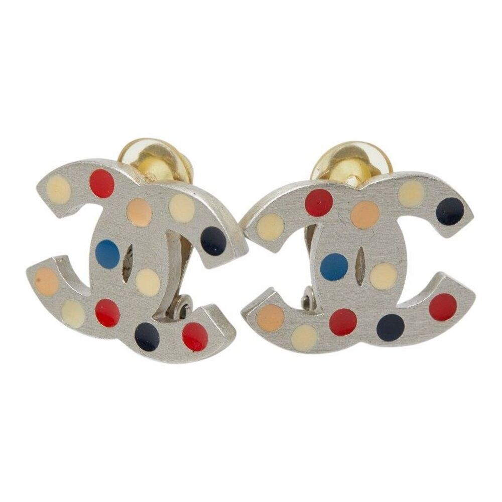 Chanel Coco Mark Dot Earrings